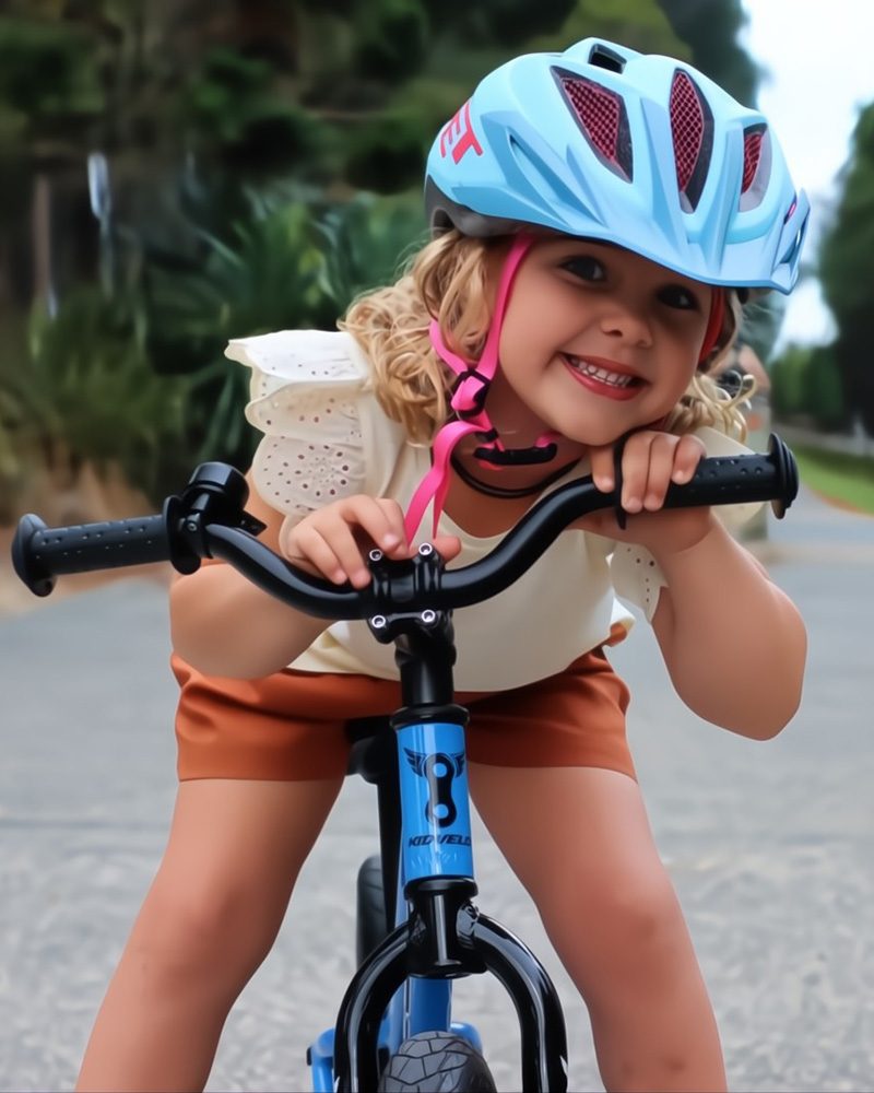 Happy Kids Riding Balance Bikes