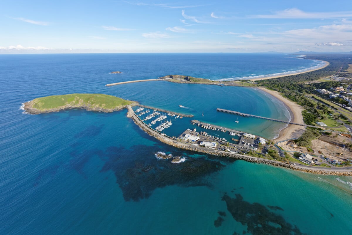Coffs Harbour New South Wales Aerial View - Best Places To Ride A Kidvelo Bike Coffs Harbour.