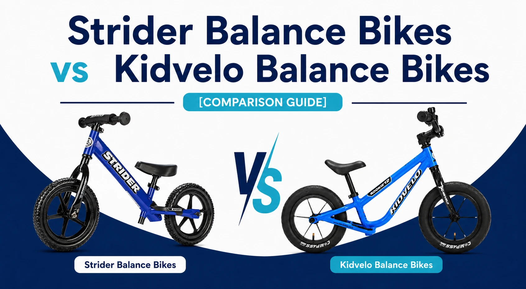 Strider balance bikes vs Kidvelo balance bikes comparison guide hero image