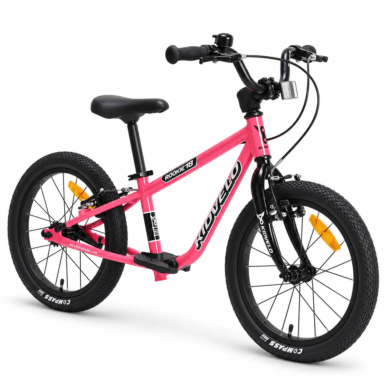 Glitter Pink Kidvelo Rookie 18 In Pedal Mode