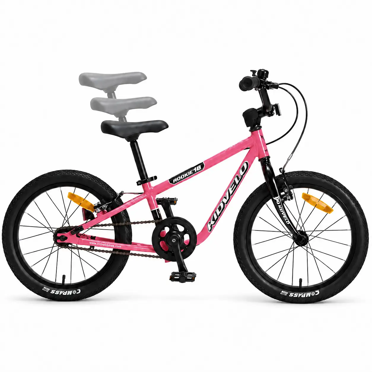 Glitter Pink Kidvelo Rookie 18 In Pedal Mode