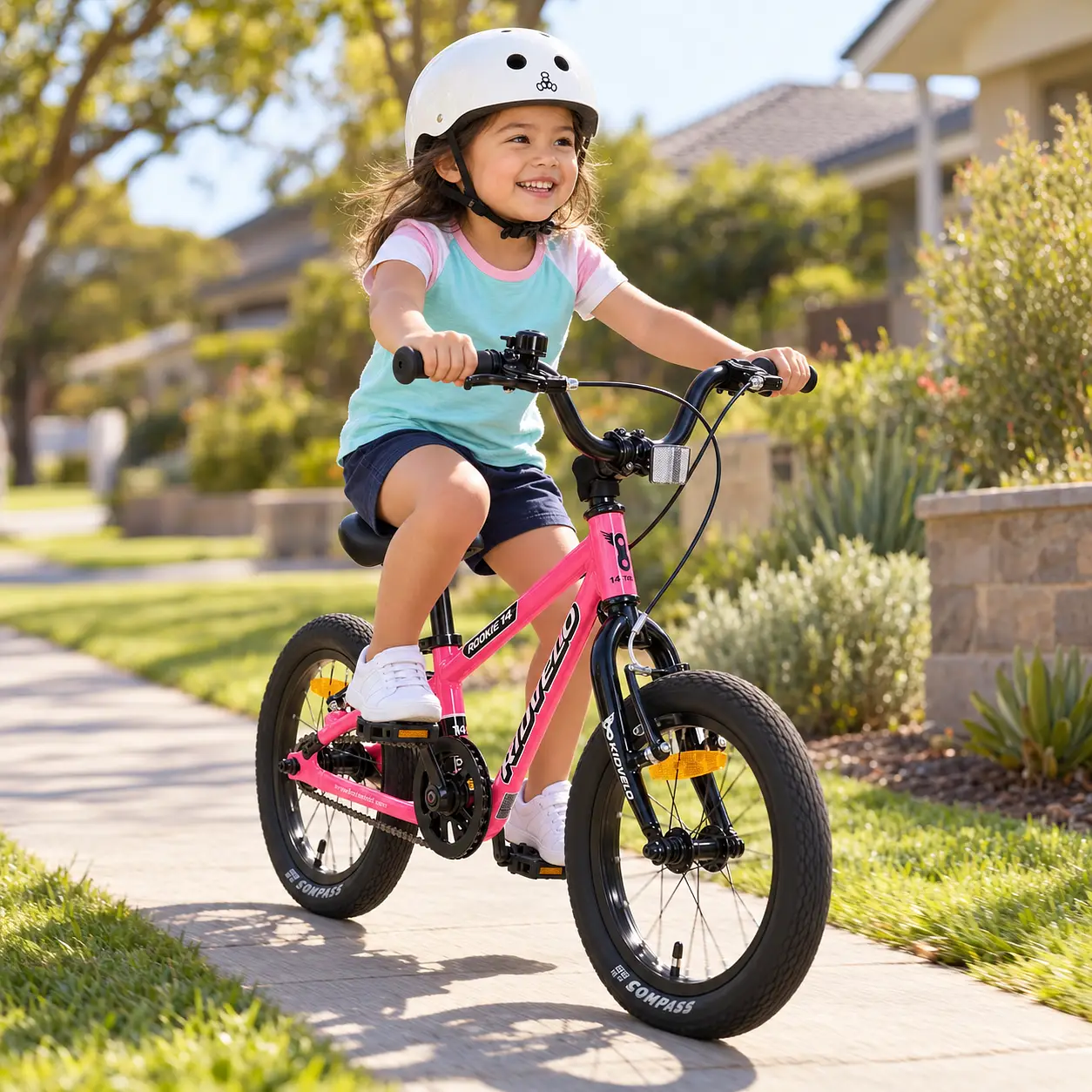 Young Rider Controlling A Lightweight Kidvelo Rookie 14